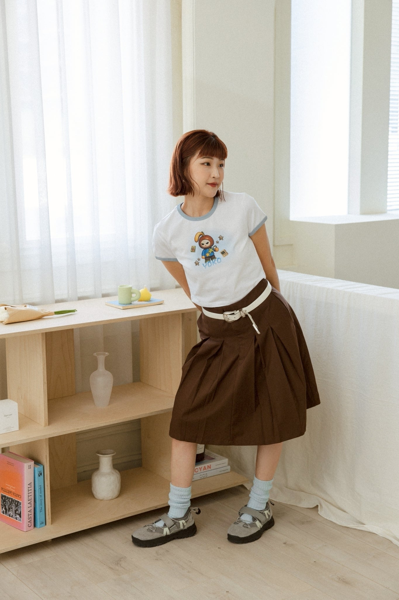 YOKO Logo Color-block T-shirt