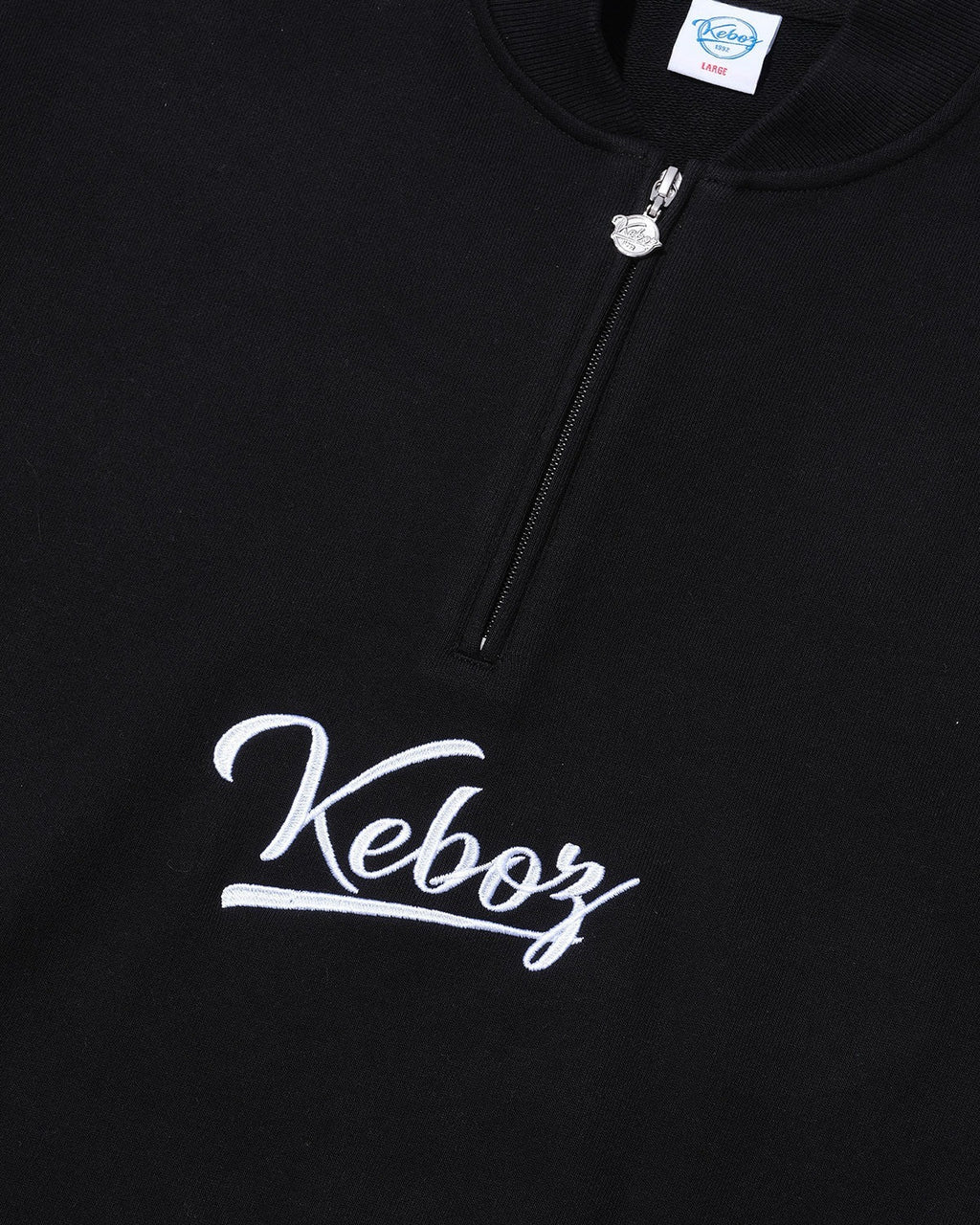 KEBOZ Half Zip Sweat Varsity Jacket