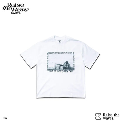 COWAVE 2024 Spring & Summer Begging Picture Font Tee - 白色款