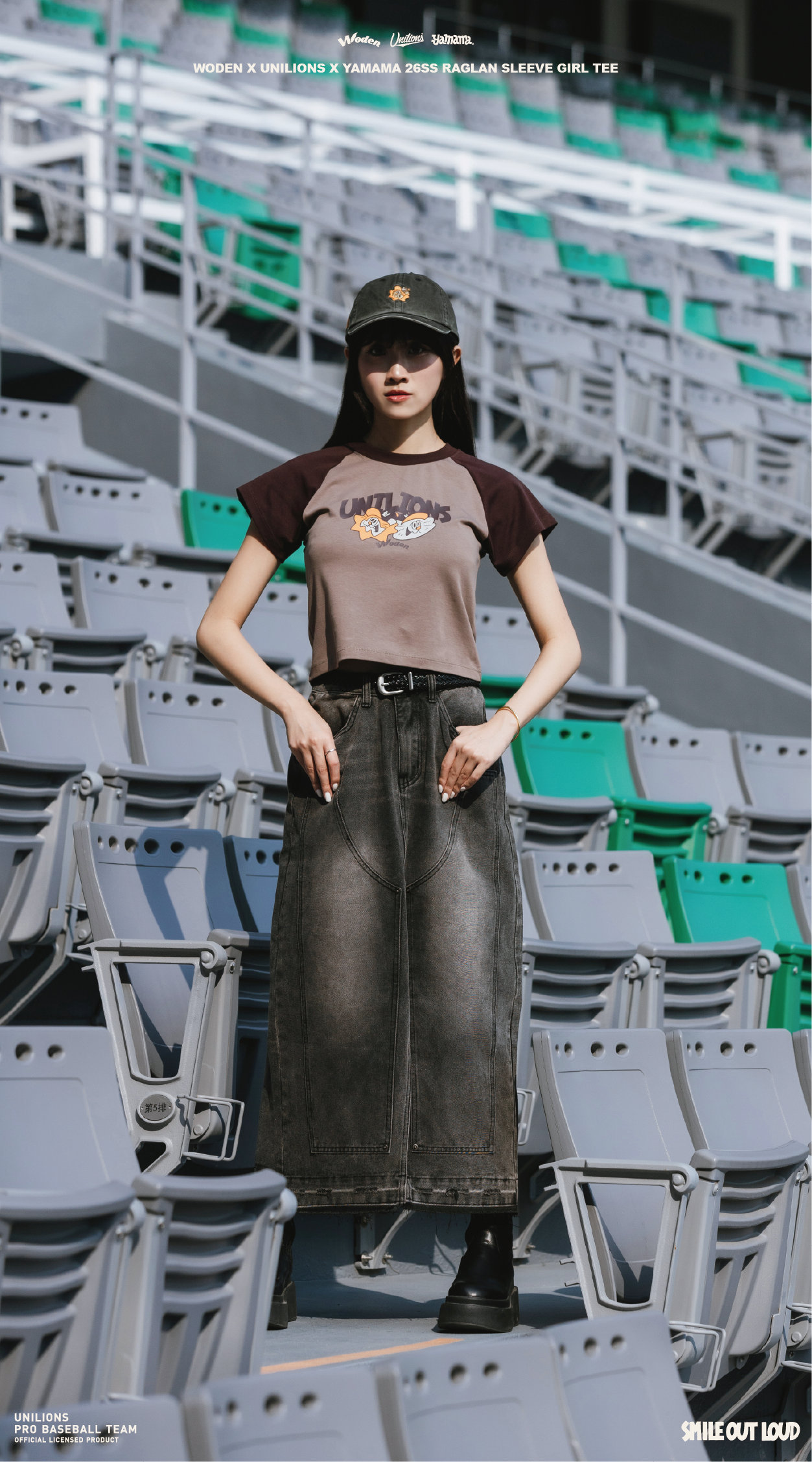 WODEN 2026 Spring & Summer 012 Unilions x Yamama Raglan sleeve GIRL Tee