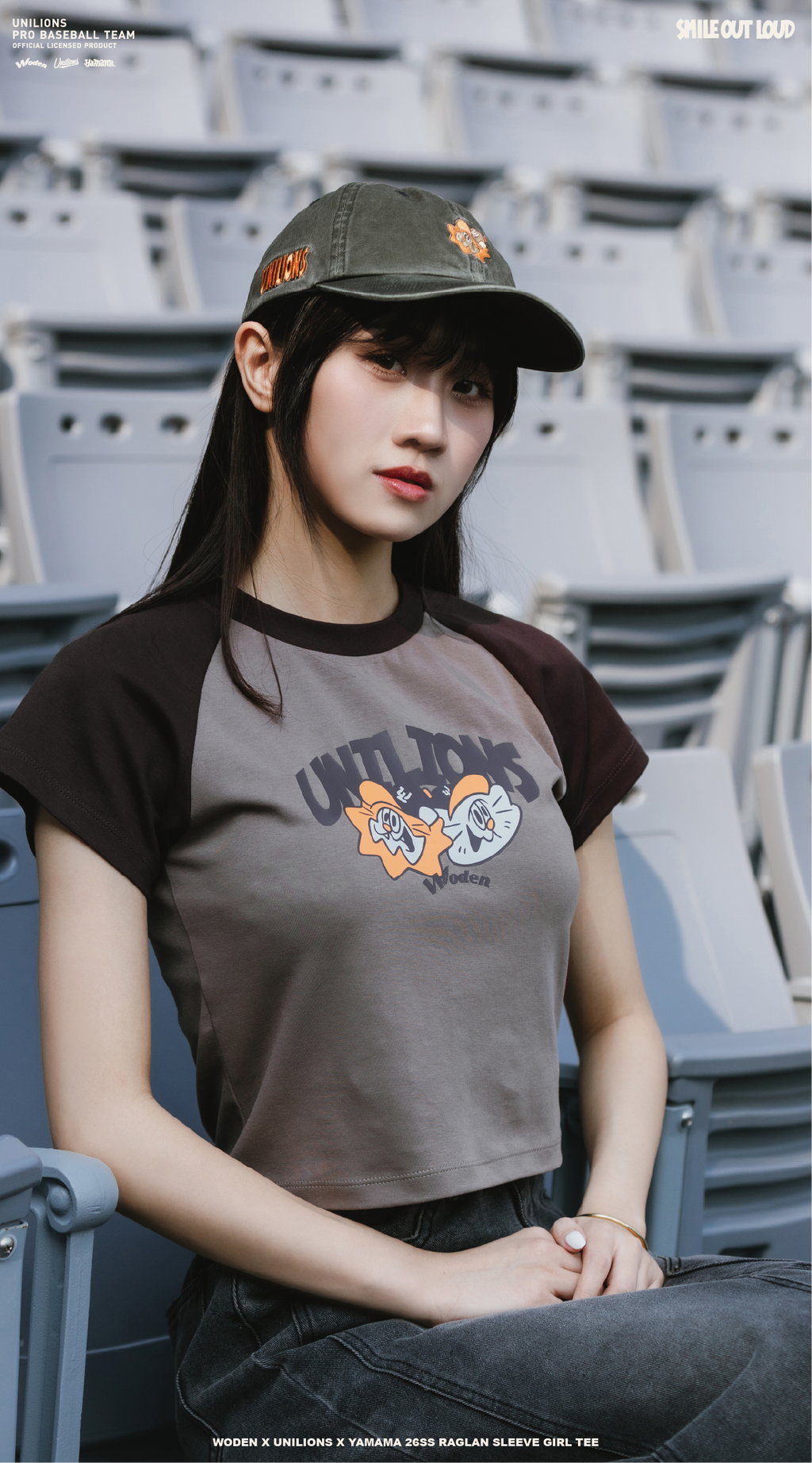 WODEN 2026 Spring & Summer 012 Unilions x Yamama Raglan sleeve GIRL Tee