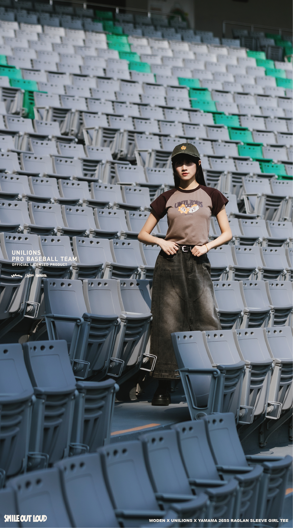 WODEN 2026 Spring & Summer 012 Unilions x Yamama Raglan sleeve GIRL Tee