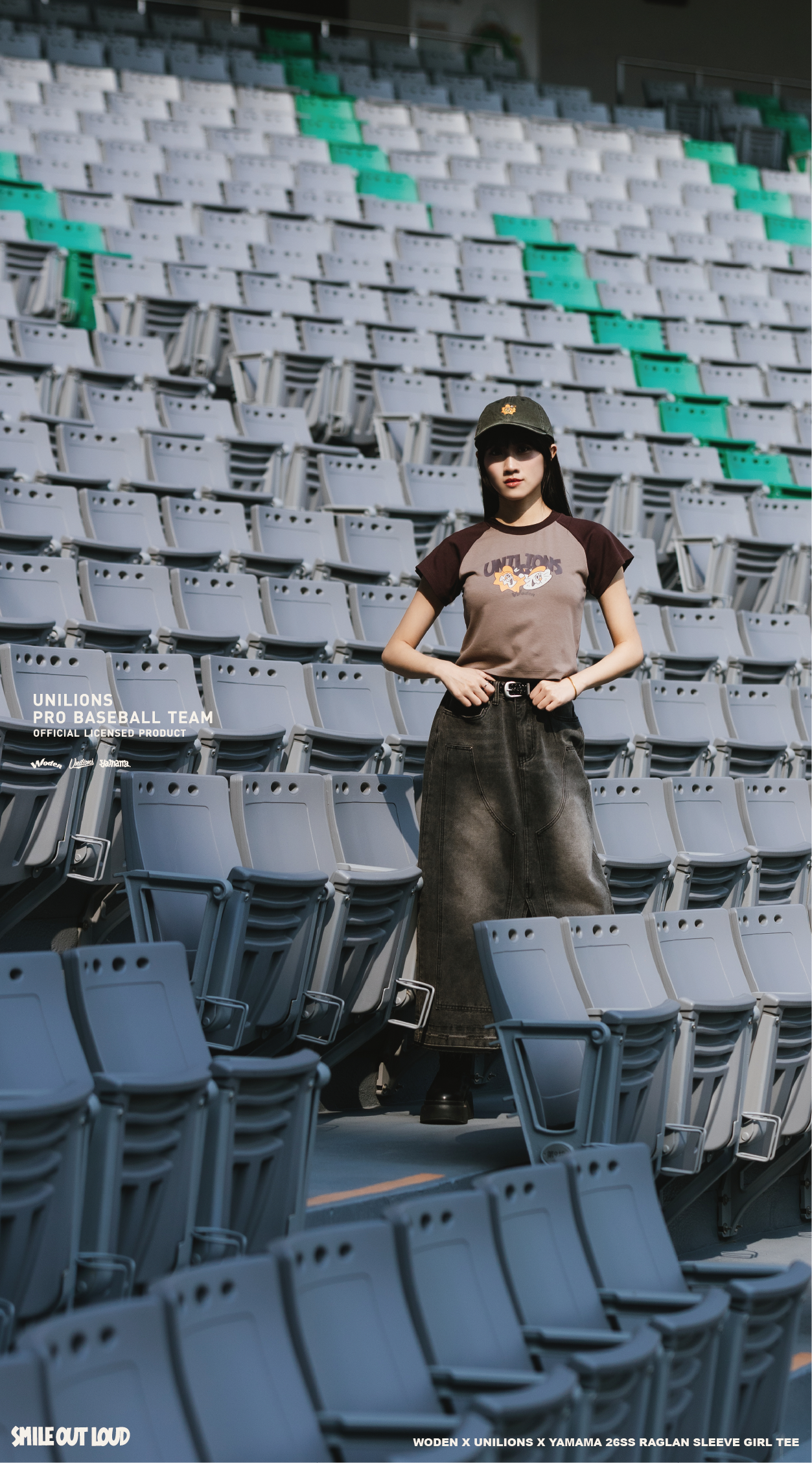 WODEN 2026 Spring & Summer 012 Unilions x Yamama Raglan sleeve GIRL Tee