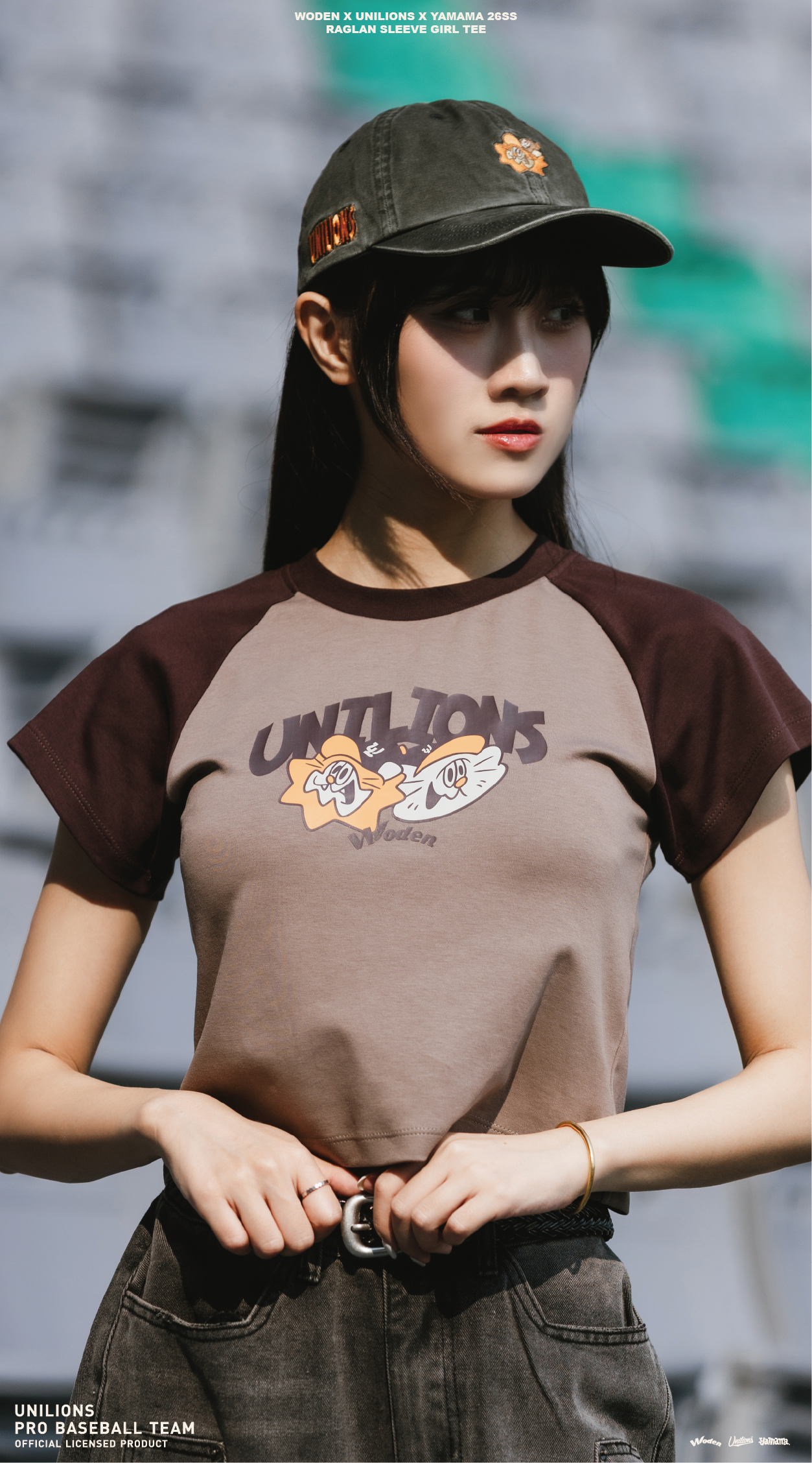 WODEN 2026 Spring & Summer 012 Unilions x Yamama Raglan sleeve GIRL Tee