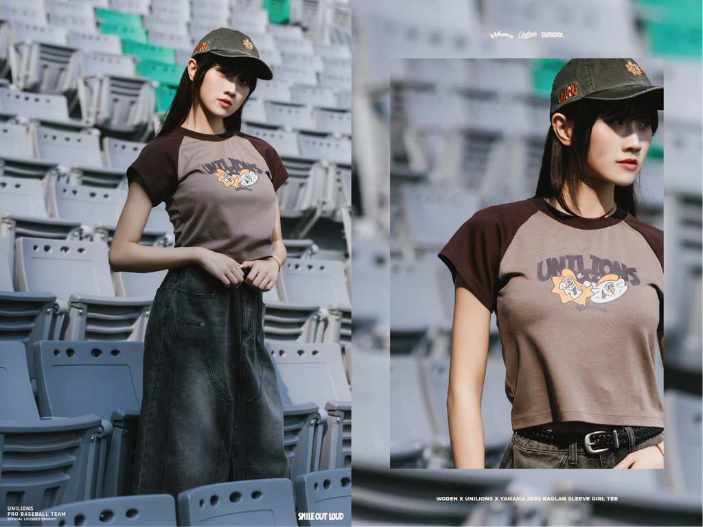 WODEN 2026 Spring & Summer 012 Unilions x Yamama Raglan sleeve GIRL Tee
