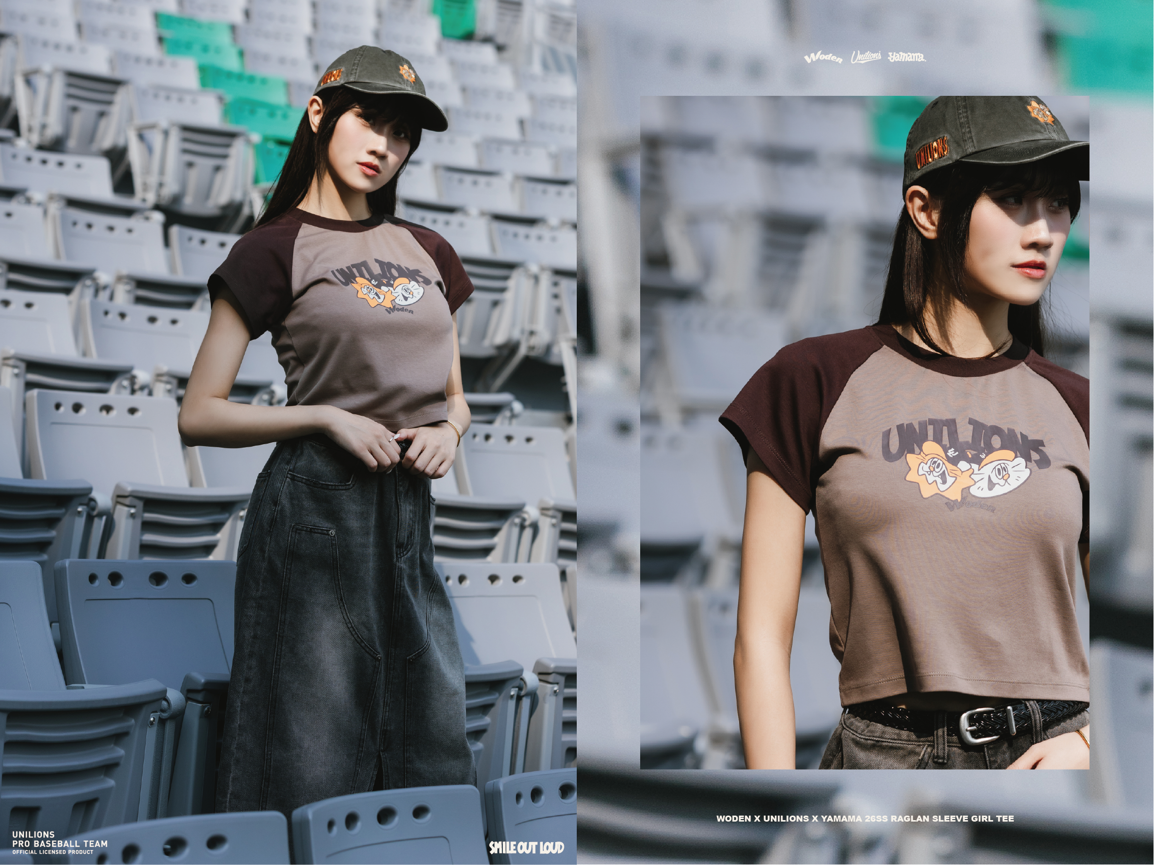 WODEN 2026 Spring & Summer 012 Unilions x Yamama Raglan sleeve GIRL Tee