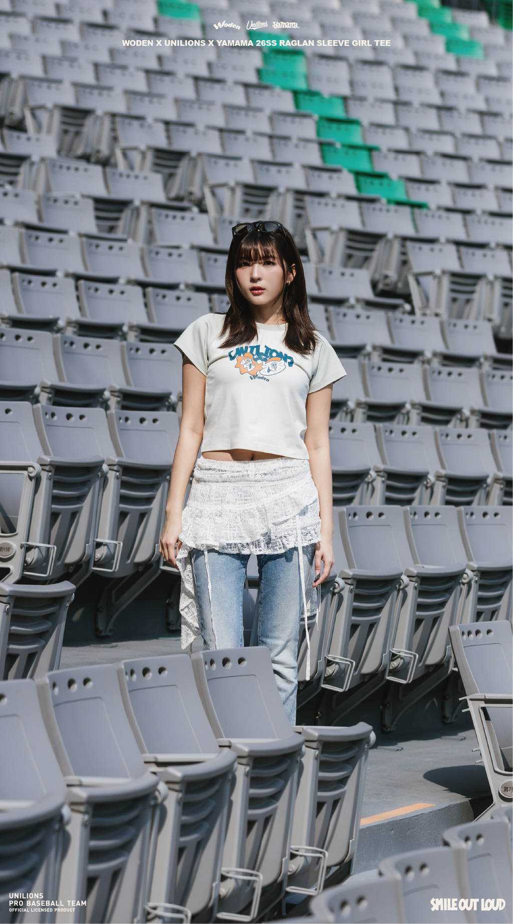 WODEN 2026 Spring & Summer 012 Unilions x Yamama Raglan sleeve GIRL Tee