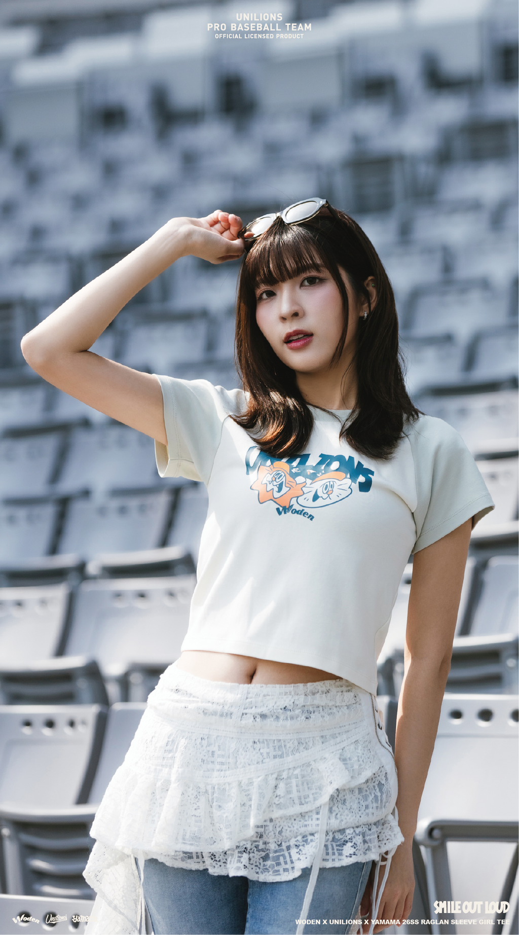 WODEN 2026 Spring & Summer 012 Unilions x Yamama Raglan sleeve GIRL Tee