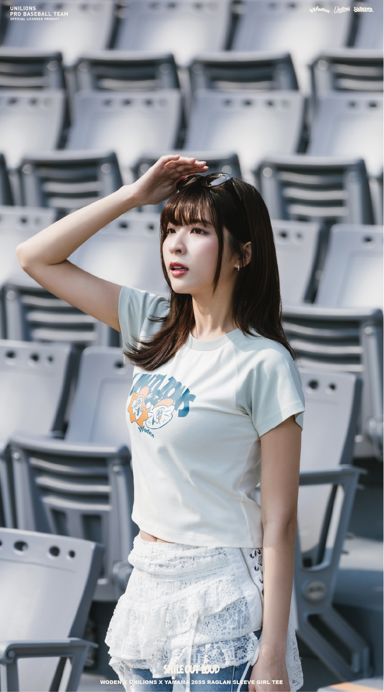 WODEN 2026 Spring & Summer 012 Unilions x Yamama Raglan sleeve GIRL Tee