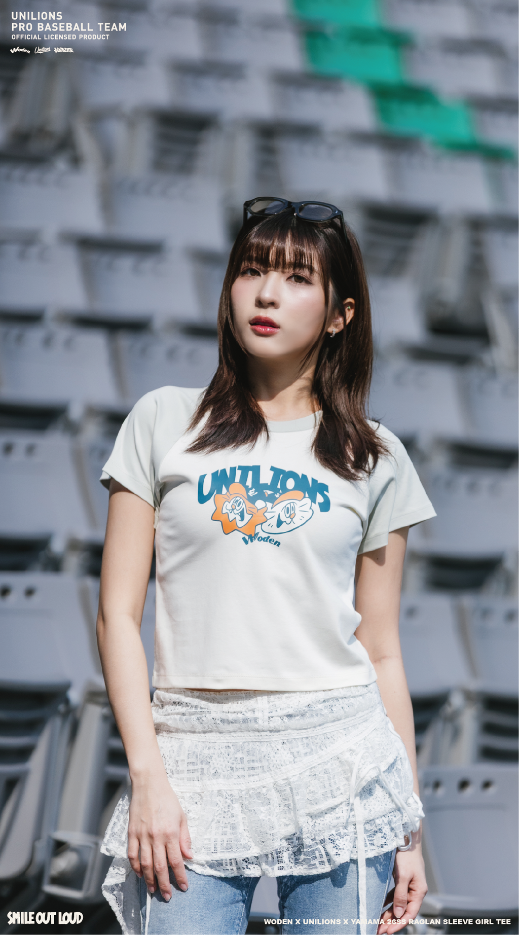 WODEN 2026 Spring & Summer 012 Unilions x Yamama Raglan sleeve GIRL Tee