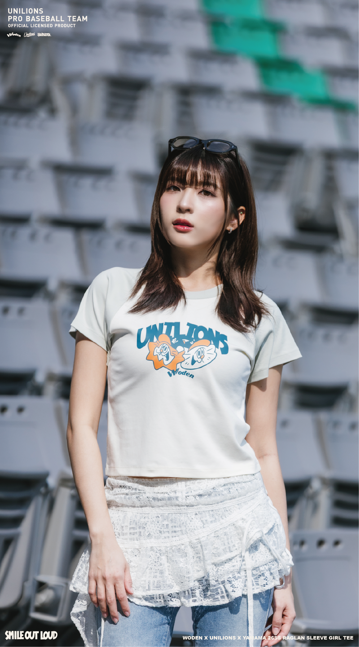 WODEN 2026 Spring & Summer 012 Unilions x Yamama Raglan sleeve GIRL Tee
