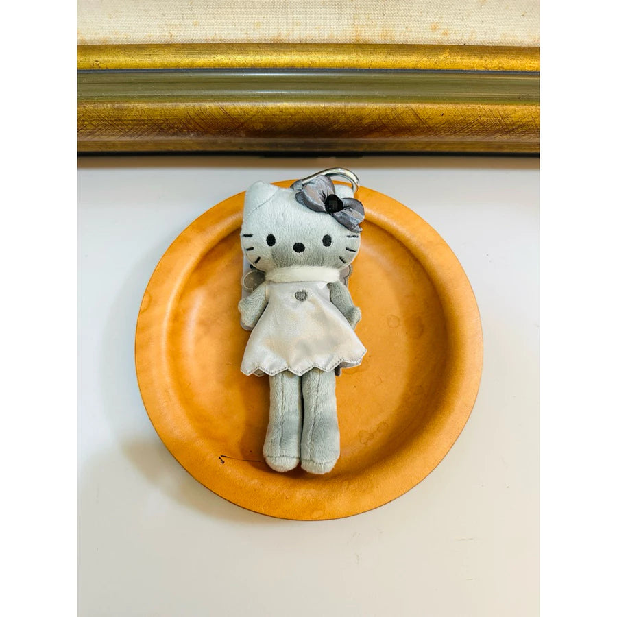 長腿hello kitty玩偶吊飾 灰天使