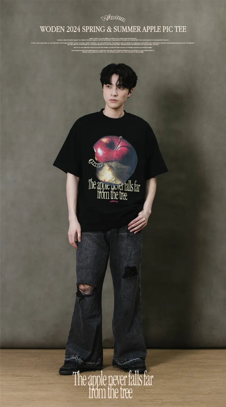 WODEN 2024 Spring & Summer 050 Apple Pic Tee