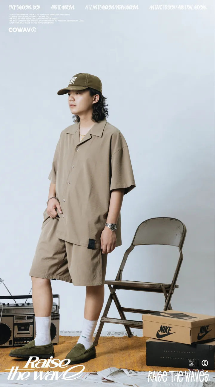 COWAVE 2024 Spring & Summer Straight strip shirt