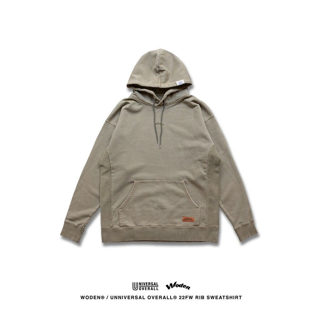 WODEN X Universal Overall Pigment Dye Hoodie 顏料染帽tee (BIEGE)