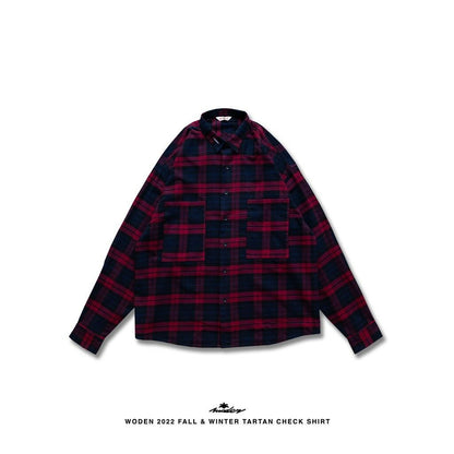 WODEN 2022 Fall & Winter Check Shirt (紅色款)