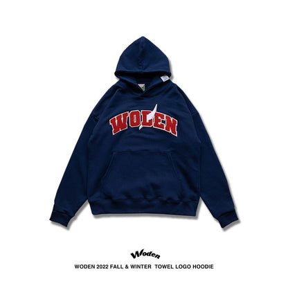 WODEN 2022 Fall & Winter Towel LOGO Hoodie (藍色款)