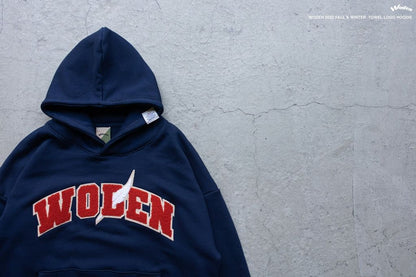 WODEN 2022 Fall & Winter Towel LOGO Hoodie (藍色款)