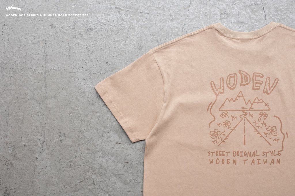 WODEN 2022 Spring & Summer Road Pocket Tee (卡其款)