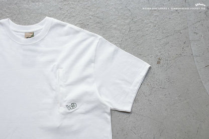 WODEN 2022 Spring & Summer Heavy Pocket Tee 白