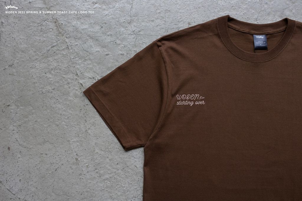 WODEN 2022 Spring & Summer Toast Cafe tee (咖啡色款)