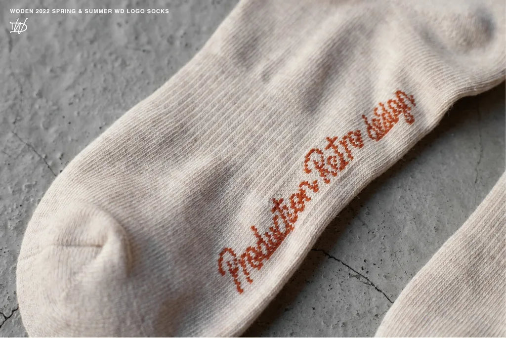 WODEN 2022 Spring＆Summer WD LOGO Socks 卡其