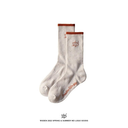 WODEN 2022 Spring＆Summer WD LOGO Socks 卡其