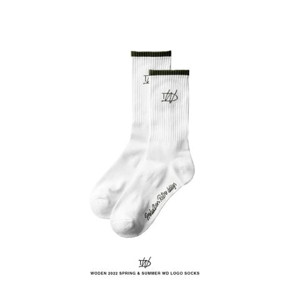 WODEN 2022 Spring＆Summer WD LOGO Socks 白色