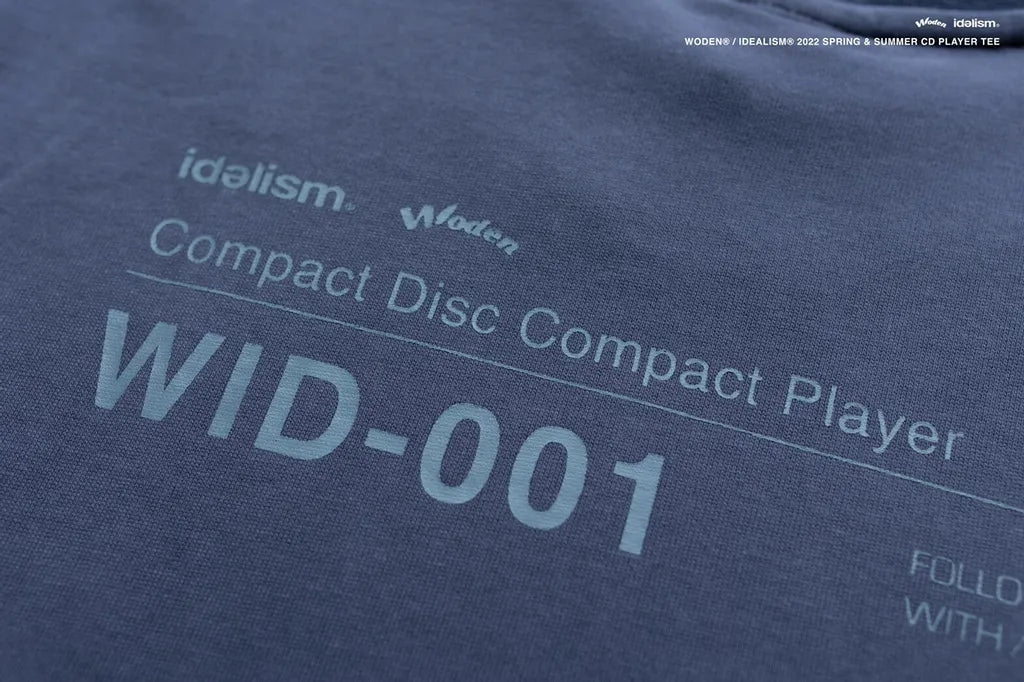 WODEN® / idealism® 2022 Spring & Summer CD player Tee (藍色款)