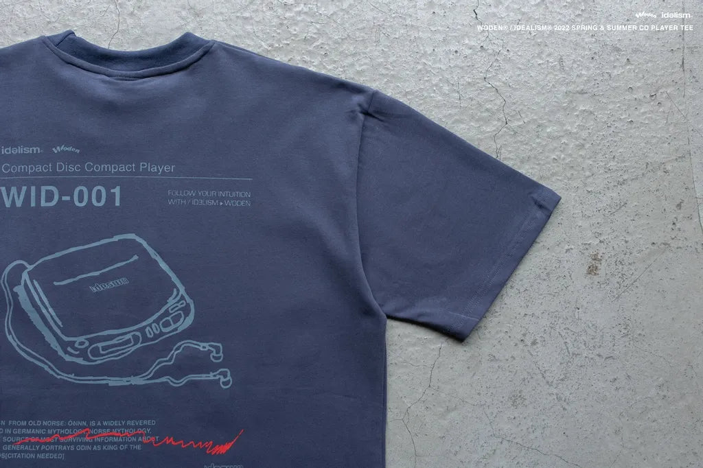 WODEN® / idealism® 2022 Spring & Summer CD player Tee (藍色款)