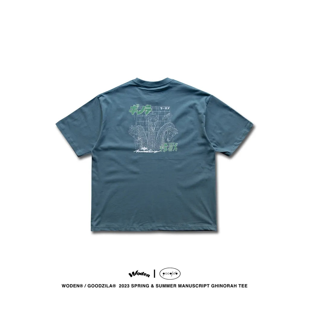 WODEN / Goodzila 好吉拉 2023 Spring & Summer Manuscript GHINORAH tee - 藍色