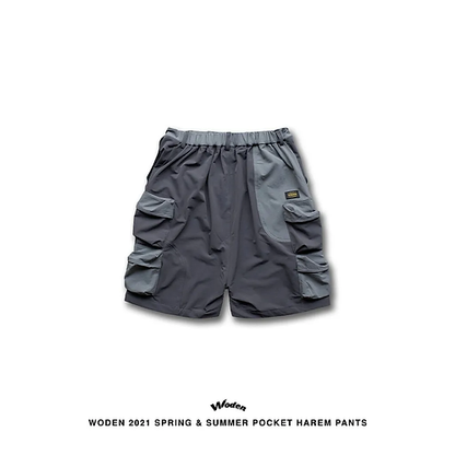 WODEN 2021 Spring & Summer Pocket Harem Short Pants