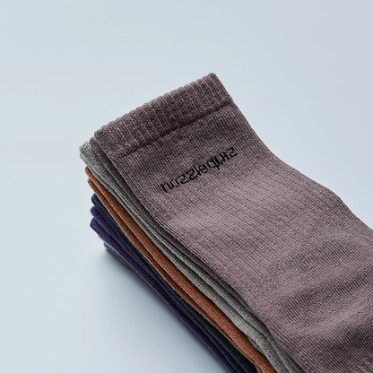 灰紅 - Essential中筒休閒襪