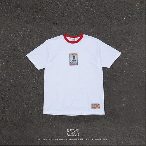 WODEN 2020 Spring & Summer NFL Pic Ringer Tee（白紅）